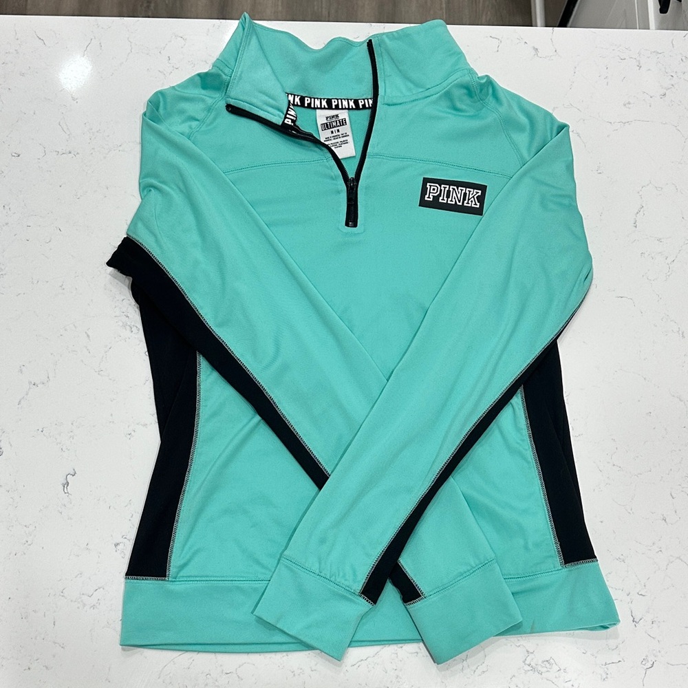 Victoria's Secret PINK Teal and Black Pullover